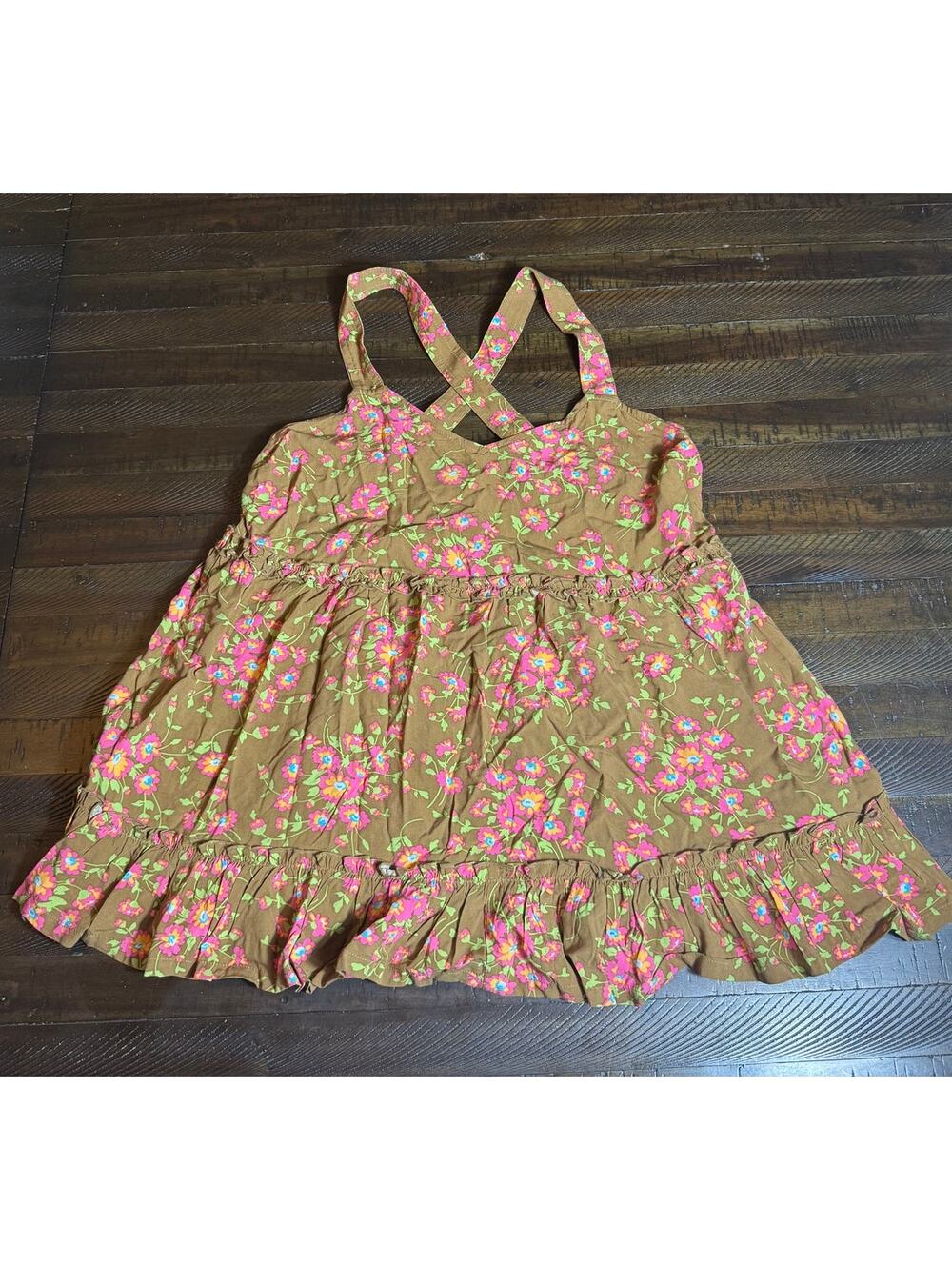 NWT On a Whim Top Women's Size XS Matilda Jane Cross Back Floral Boho Tiered